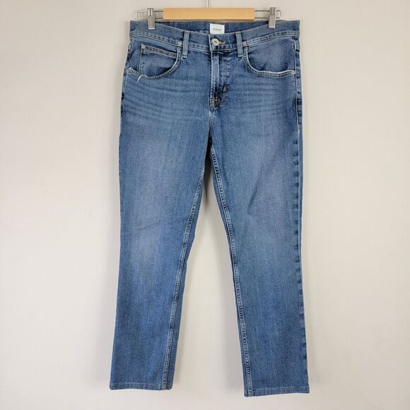 Hudson Blake Jeans Mens 34 Blue Slim Straight Cotton Pockets Stretch Zip